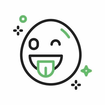 Winking Face with Tongue icon vector image. Stock-Illustration
