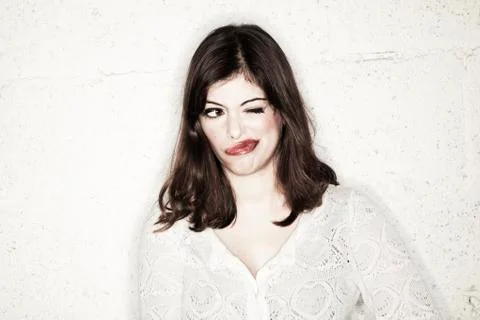 Winking sideways Stock Photos