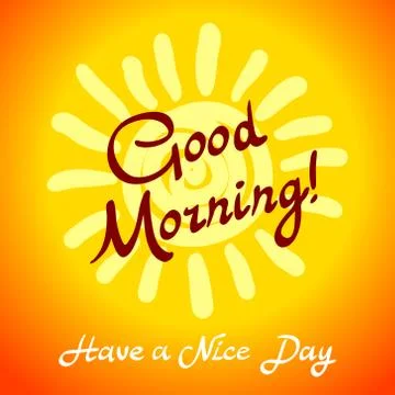 The winking sun. Have a nice day vector card Stock Illustration