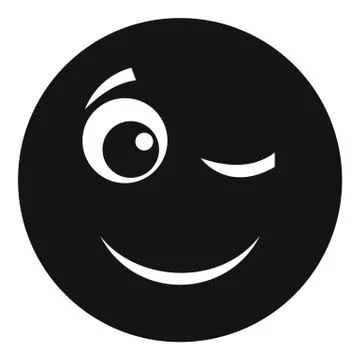 Winks smile icon vector simple Ilustración de archivo