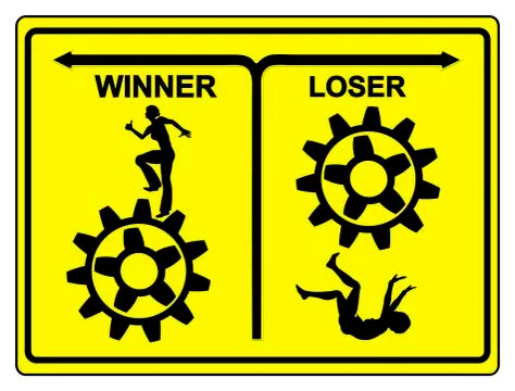 Winner and Loser Stock Illustration