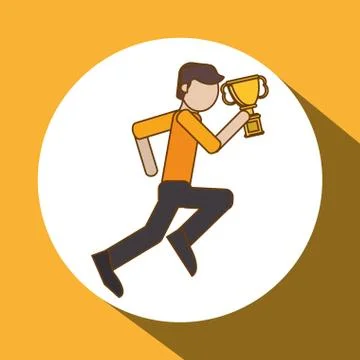 Winner and trophy design, vector illustration Stockillustratie