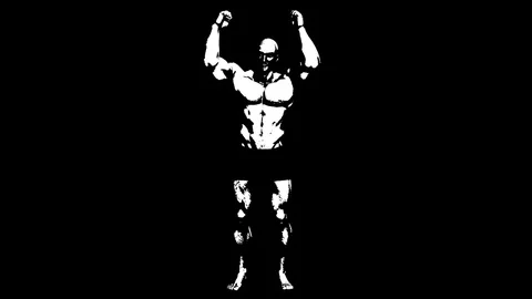 Winner. Animated man silhouette. Alpha channel. 4k video. Stock Footage 70721691