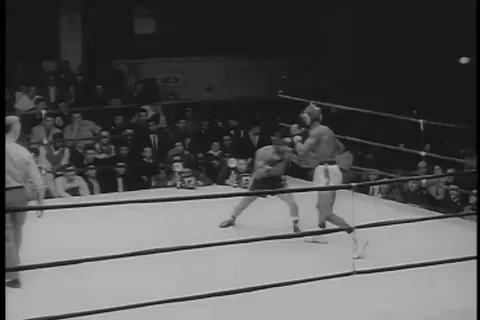 Winner announced at Annual Air Force Worldwide boxing tournament - 1957 Stock Footage 99098595