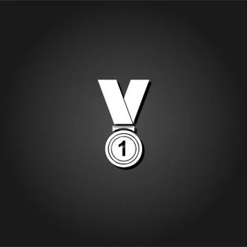 Winner award icon flat Stock Illustration