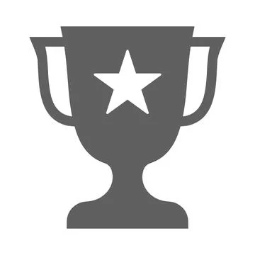 Winner, award icon. Gray vector graphics. Stock Illustration