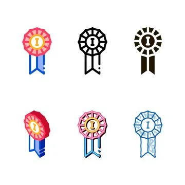 Winner award icon vector concepts outline Stock Illustration
