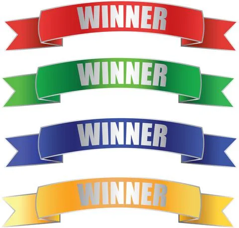 Winner banner flag Vector Graphics Stock Illustration
