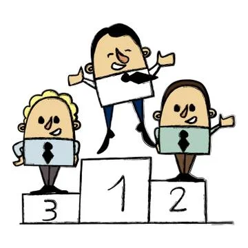 Winner businessman Stock Illustration