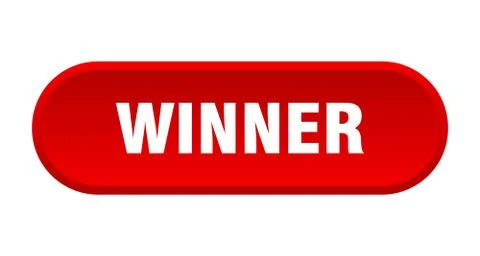 Winner button. winner rounded red sign. winner Illustrazione stock