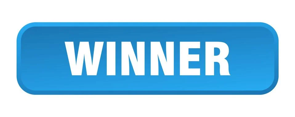 Winner button. winner square 3d push button Stock Illustration