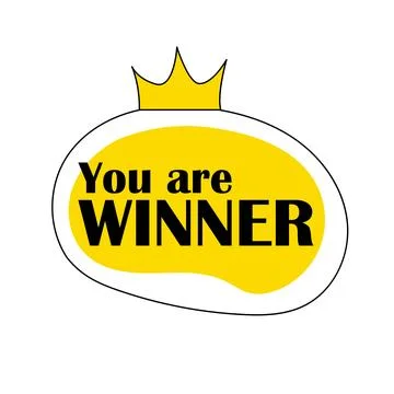 Winner celebration bubble. Vector sign Ilustração Stock