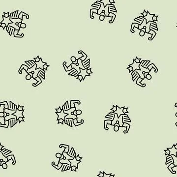 Winner champion line seamless pattern Stock Illustration