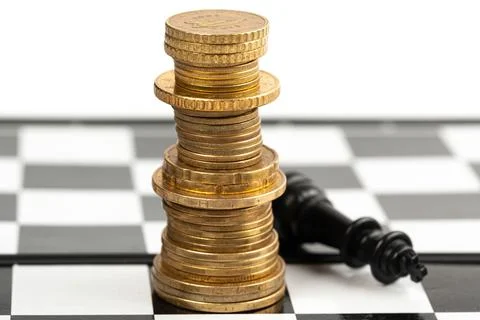 The winner of chess win the competition by power of money Foto stock