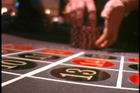 Winner Chips on a Gaming Table Wheel Las Vegas Atlantic City Nevada Legal  Stock Footage 144304