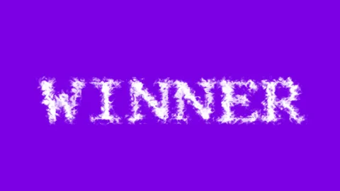 Winner cloud text effect violet isolated background Stock Footage 138722253
