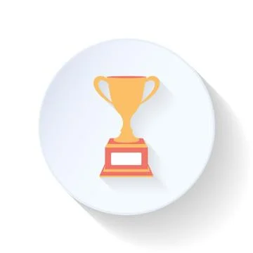 Winner cup flat icon Stock Illustration