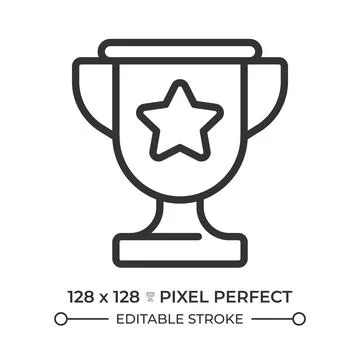 Winner cup line icon Stock Illustration