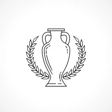 Winner cup line isolated on white background Ilustración de archivo