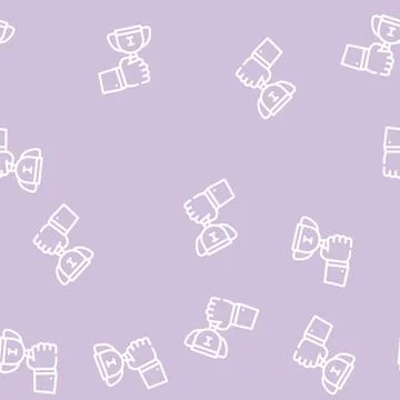 Winner cup line vector seamless pattern sign 库存插图