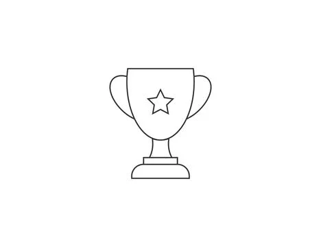 Winner cup, prize icon. Vector illustration. Illustrazione stock