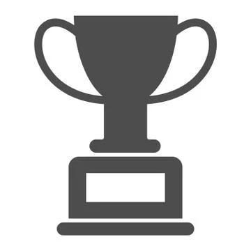 Winner cup solid icon, school concept, champion cup sign on white background Stock Illustration