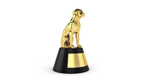 Winner dog. 3d rendering Stock Illustration