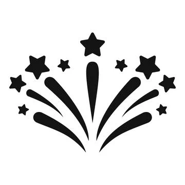 Winner firework icon simple vector. Carnival party Stock Illustration