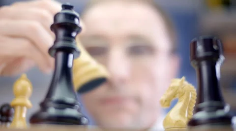 The winner in the game of chess Stock Footage 49648633