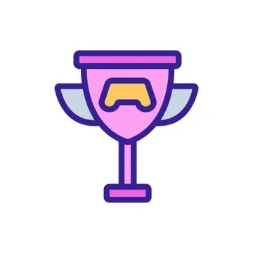 The winner of the game is an icon vector. Isolated contour symbol illustration 库存插图