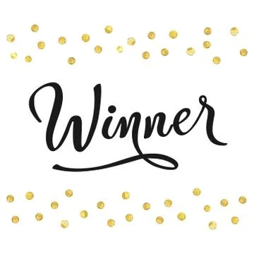Winner gold dot 2 Stock Illustration
