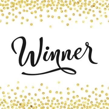 Winner gold dot Stock Illustration
