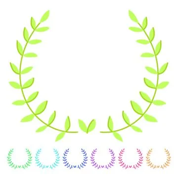 Winner gold laurel vector cartoon graphic Stock Illustration