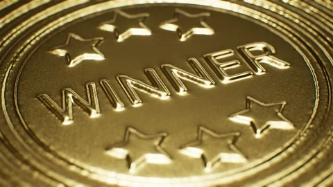 Winner Golden Medal Close up Loop Stock Footage 265247915