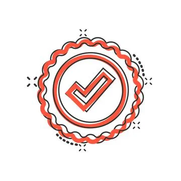 Winner icon in comic style. Rosette award cartoon vector illustration on whit イラスト素材