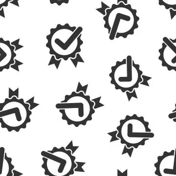 Winner icon in flat style. Rosette award vector illustration on white isolate Stock Illustration