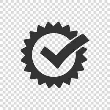 Winner icon in flat style. Rosette award vector illustration on white isolate Illustrazione stock