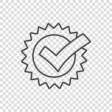Winner icon in flat style. Rosette award vector illustration on white isolate Stock Illustration