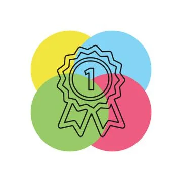Winner icon - gold prize - vector prize Stock Illustration