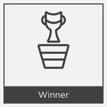 Winner icon isolated on white background Free Stock Illustration