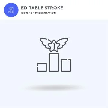 Winner icon vector, filled flat sign, solid pictogram isolated on white, logo Stock Illustration