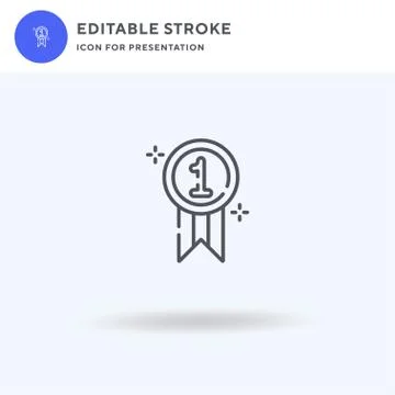 Winner icon vector, filled flat sign, solid pictogram isolated on white, logo Illustrazione stock