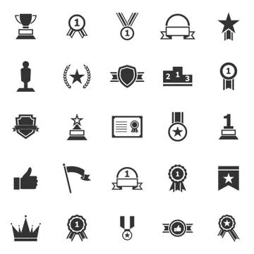 Winner icons on white background Stock Illustration