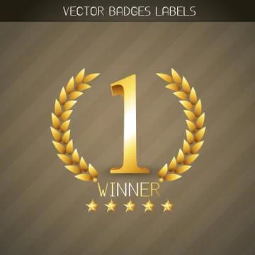 Winner label Stock Illustration