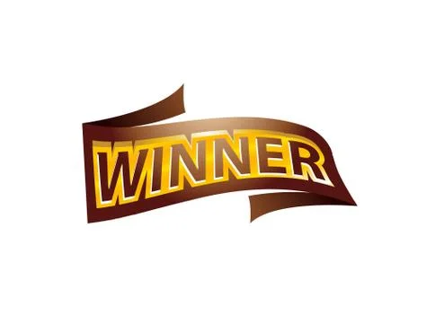 Winner label illustration Illustrazione stock