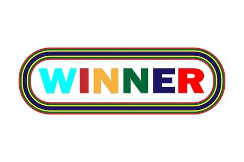 Winner label on white background, vector illustration Иллюстрация