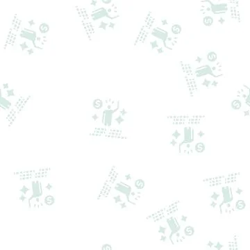 Winner lotto glyph seamless pattern Stock Illustration