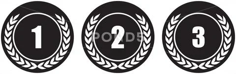 Winner Medal First to third, First, Second, third, medal coin ...