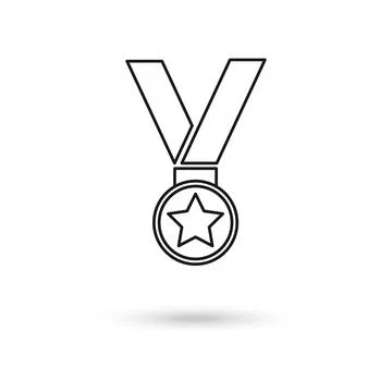 Winner medal, reward program, first place, achievement and accomplishment c.. Stock Illustration