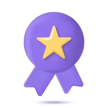 Winner medal with star Stock Illustration